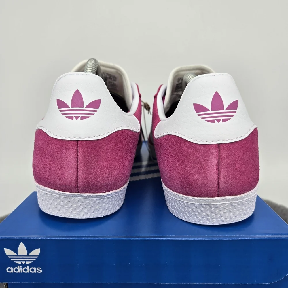 New adidas Gazelle Semi Lucid Fuchsia Cloud White Kids Shoes Size 6.5 - Picture 4 of 8